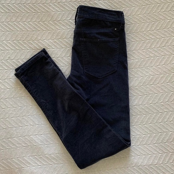 Lucky Brand Corduroy Mid Rise Skinny Pants Jeans Zipper on Bottom of Legs - Picture 2 of 7